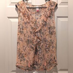 Floral Lace Ruffle Top